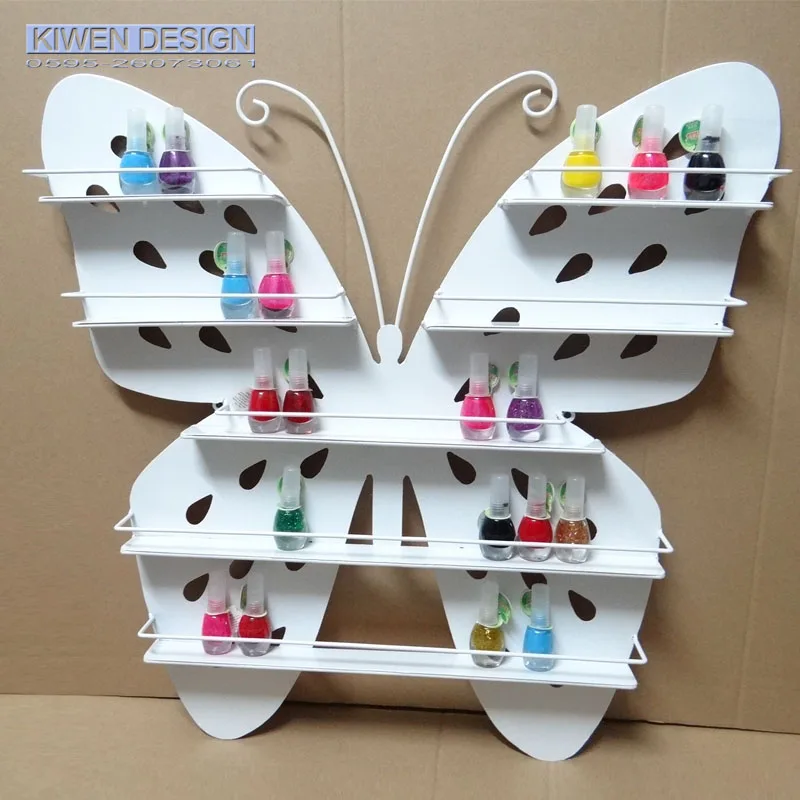 Настенный лак для ногтей полка бутылки плавающая губка держатель металлический