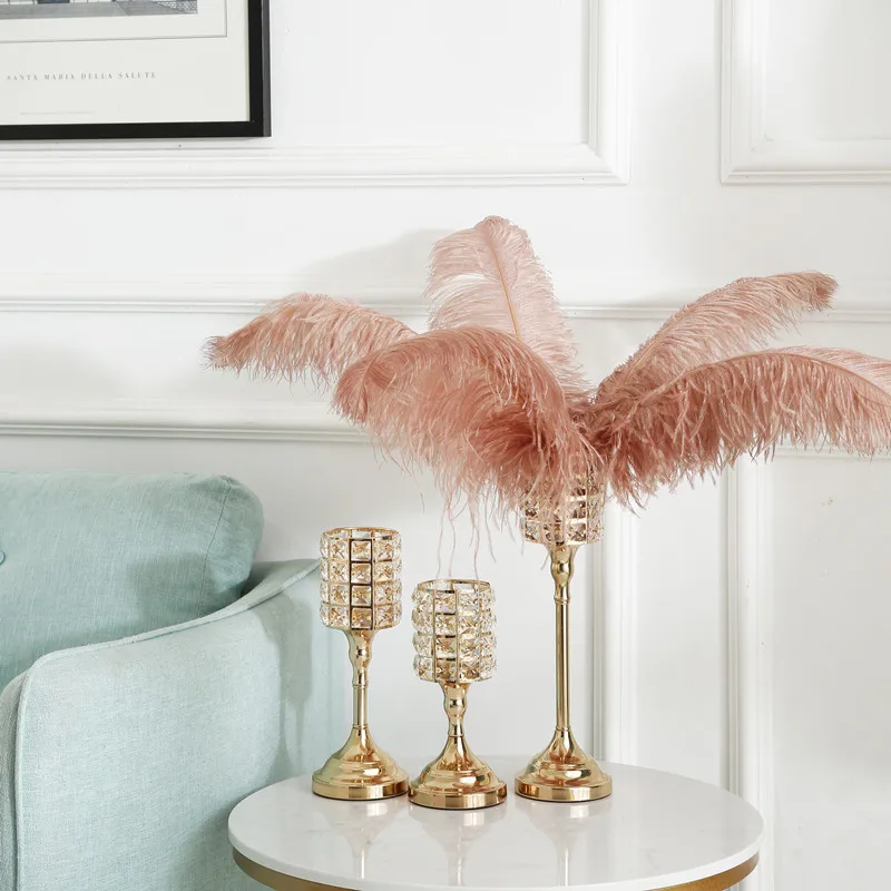 В европейском стиле с украшением в виде кристаллов подсвечник для дома Гостиная