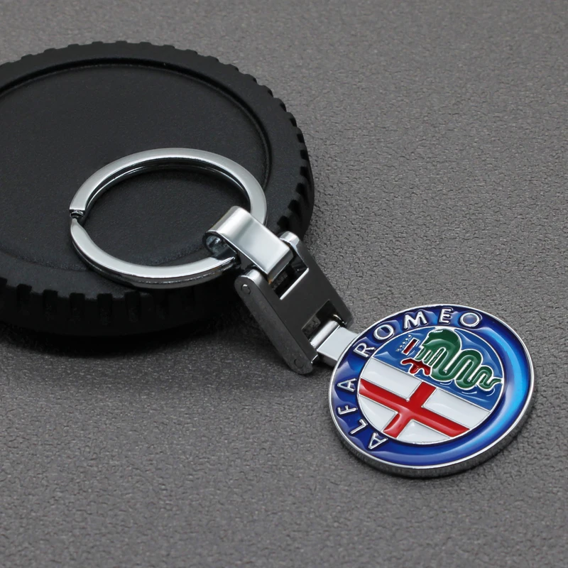 Авто Стайлинг 3D брелок с металлическим логотипом цепочка для ключей брелки Alfa Romeo