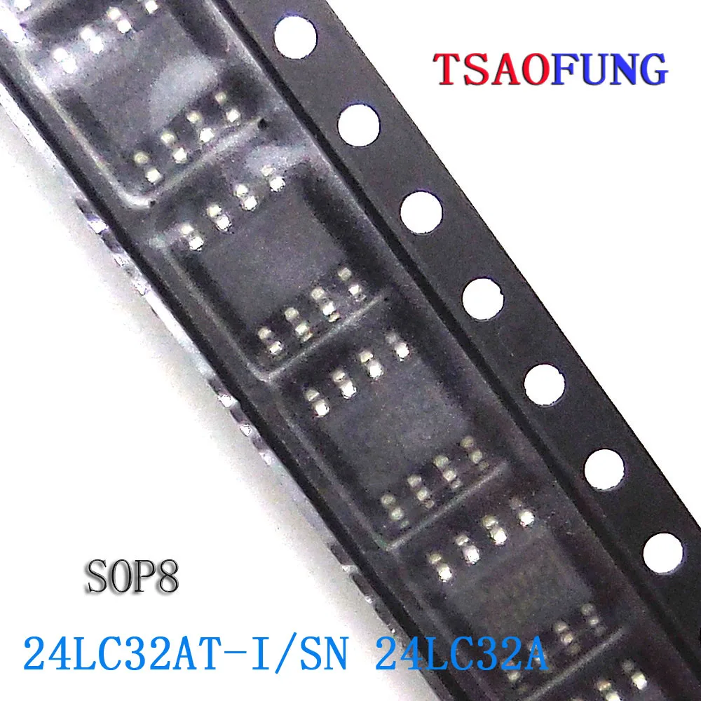 Электронные компоненты 24LC32AT-I/SN 24LC32A SOP8 с интегрированными схемами, 5 шт.