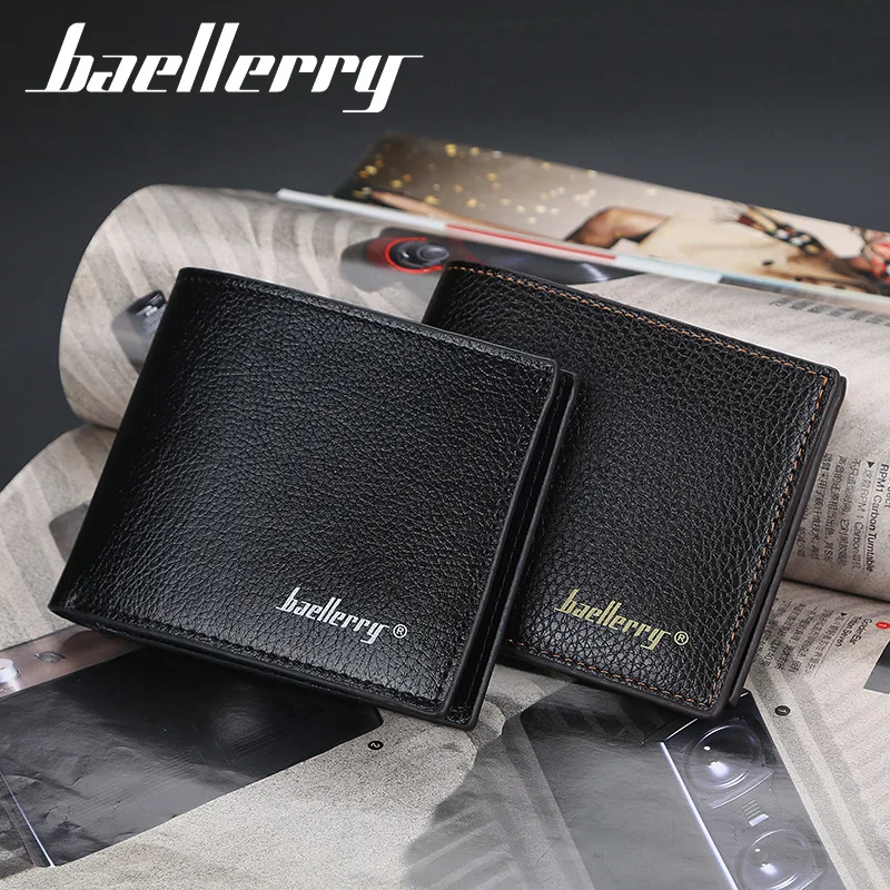 

New soft pu leather Men Wallets Fishon Designer's small Purse man Brand striped Card holder male mini Wallet Wholesale price