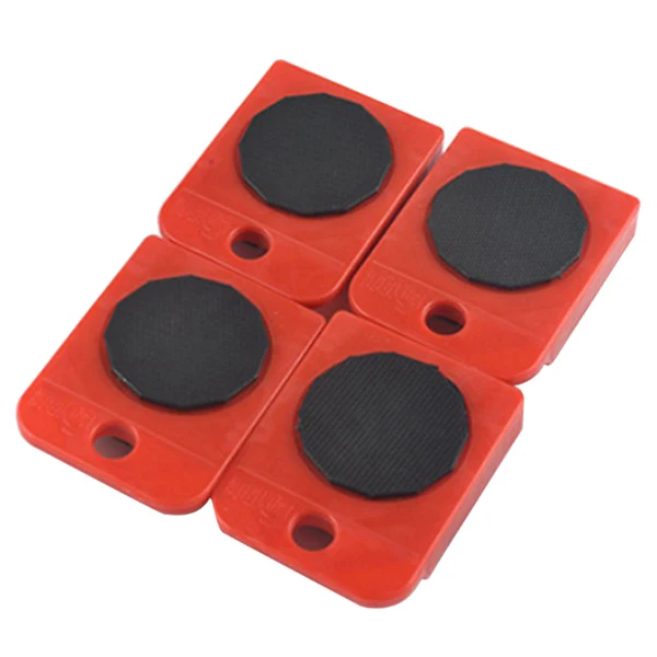 

4 Pcs Moves Furniture Tool Transport Shifter Moving Wheel Slider Remover Roller Heavy,Red