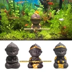 Керамический аквариум, обезьяна, Будда, украшение для дома, аквариум для рыб, сад, обезьяна, воин, украшение, китайская легенда, фигурка Sun Wukong