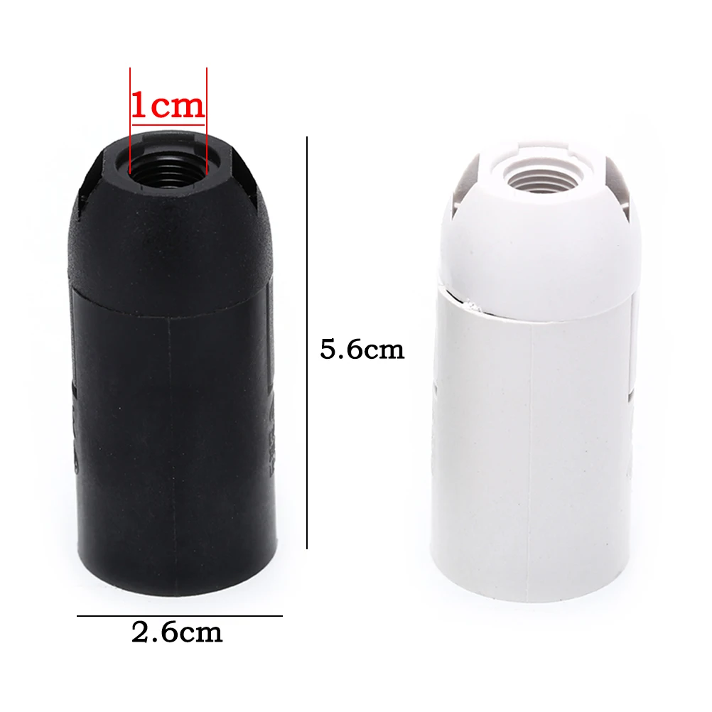 

10pcs 2A 250V 2 Color Small Edisons Screw SES Practical E14 Light Bulb Lamp Holder Pendant Socket Lampshade Ring