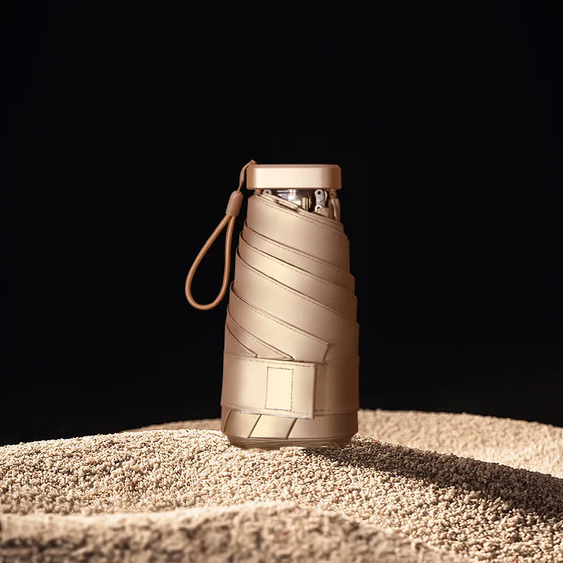 Ultralight Mini Flat Umbrella Portable Six Folding Clear Rain Women Small Men Kids Sun Protect Anti UV Parasol | Дом и сад