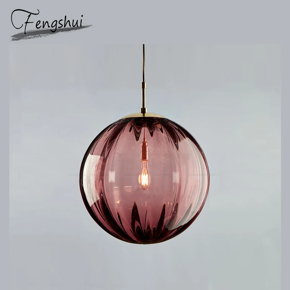 Nordic Modern Glass Pendant Lights LED Lighting Lamp Living Room Dining Bedside Bedroom Loft Decor Hanging | Лампы и освещение