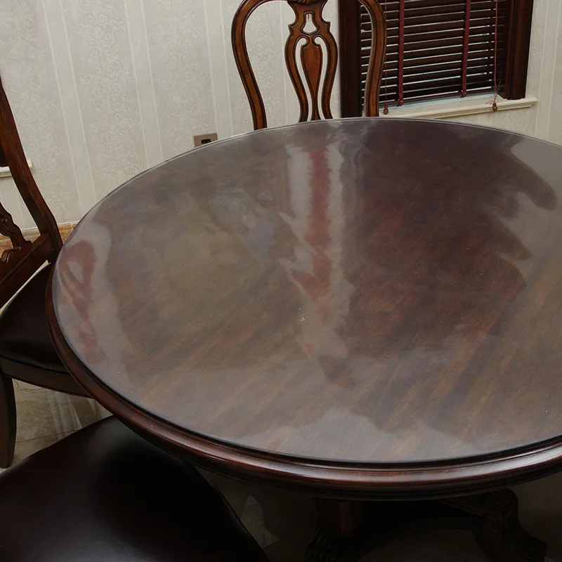 2020 Прозрачная Круглая скатерть прозрачная Водонепроницаемая кухонная с