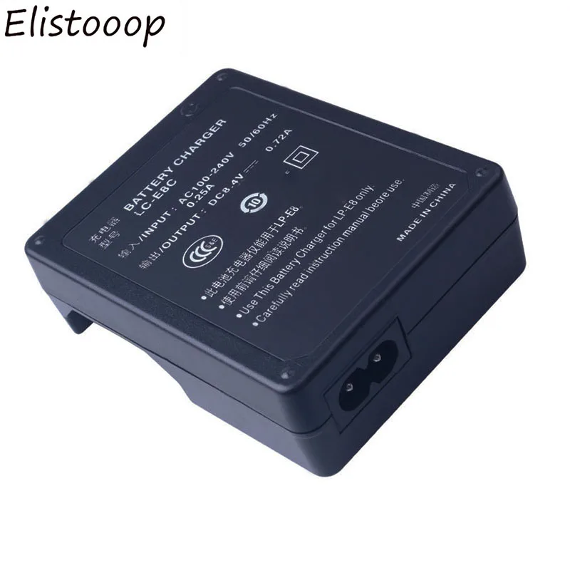 Зарядное устройство 100–240 В вилка стандарта ЕС США 50/60 Гц 0 25 A для камер Canon LC-E8 EOS