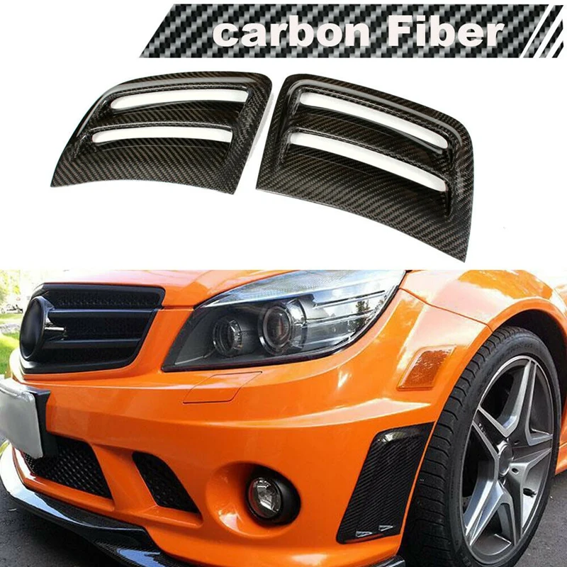 Car Carbon Fiber Air Vent Duct Cover Side Insert Trim Sticker for Mercedes Benz W204 C63 AMG 08-11 | Автомобили и мотоциклы