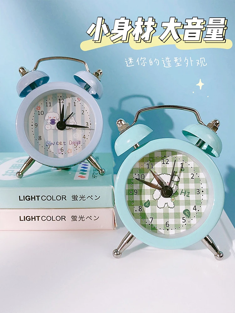 

Mini Little Alarm Clock Girls Lovely Bedroom Children Student Only Antair Nightstand Personalized Creative Desktop Clock Desk