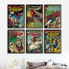 Постер с супергероями Marvel, комиксами с человеком-пауком, Картина на холсте, настенное художественное украшение, картины для детской спальни