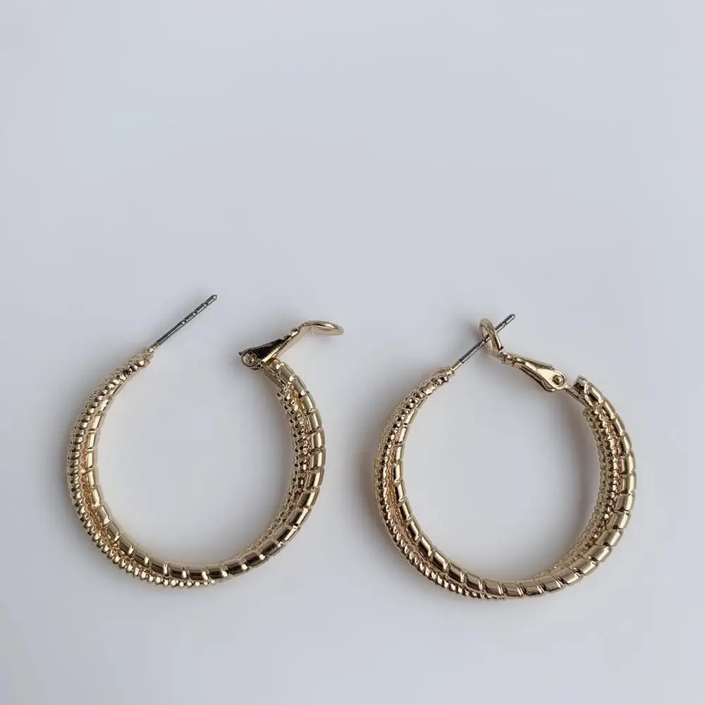 Новые золотые серьги из розового золота Модная бижутерия свадебные подарки