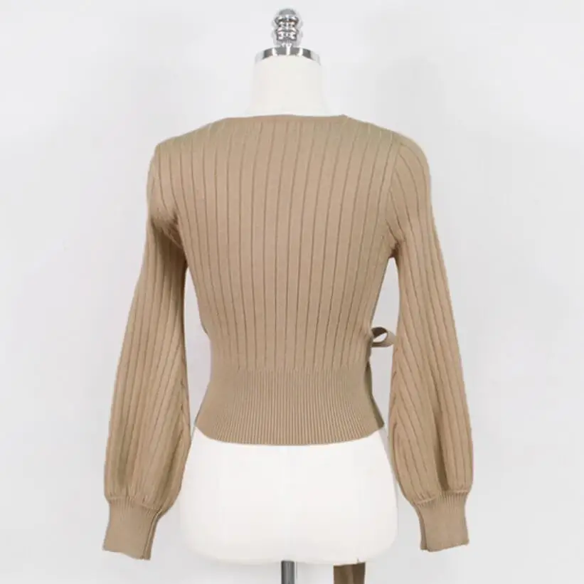 

Autumn Spring 2020 Korean Women Pullover Sweater Knitted V-Neck Long Sleeve Ladies Sweaters Female Jumper Tops Pull Femme JW9800