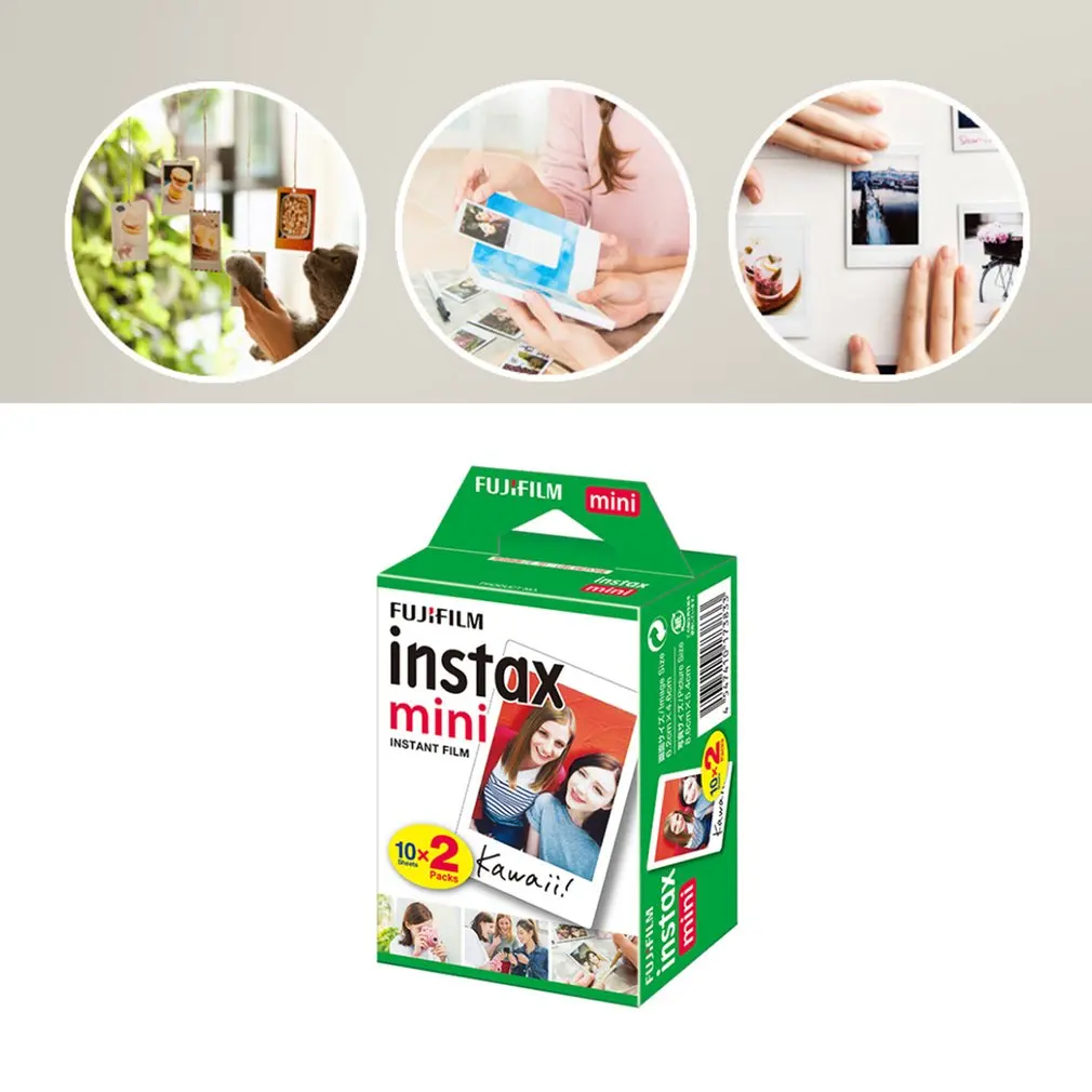 

20/40/60/80/100 Sheets Fuji Fujifilm instax mini 11 9 3 Inch white Edge films for Instant Camera mini 8 9 11 7s Photo paper