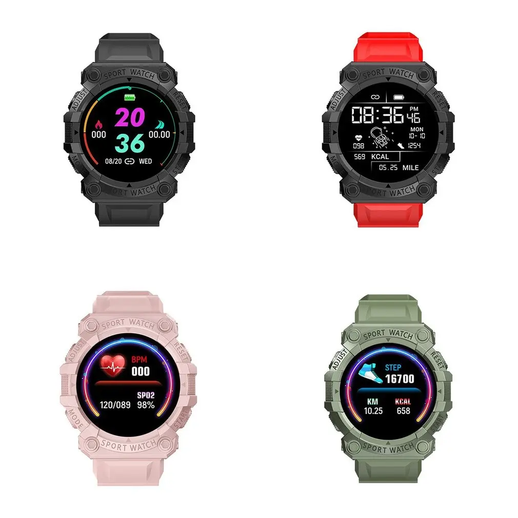 

FD68S Smart Watch Sports Waterproof Watch Heart Rate Blood Pressure Monitor Intelligent Clock Hour Dial Push Weather Smartwatch