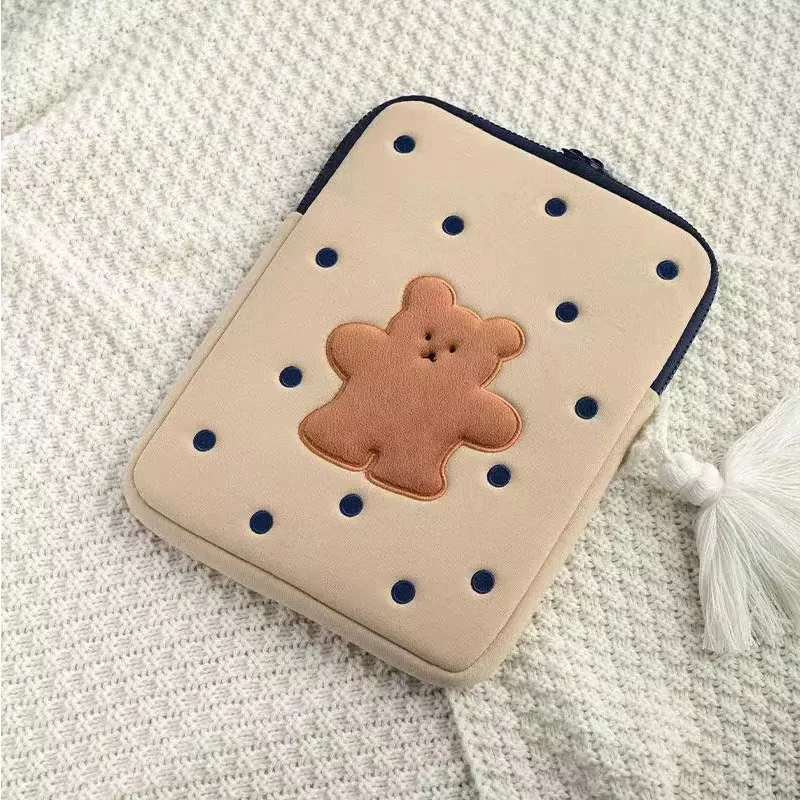 

Biscuits Bear 9.7 11 13 Inch Laptop Case Zipper Soft Cover For Ipad Pro Inner Bag Tablet Sleeve Bag Pouch 2021