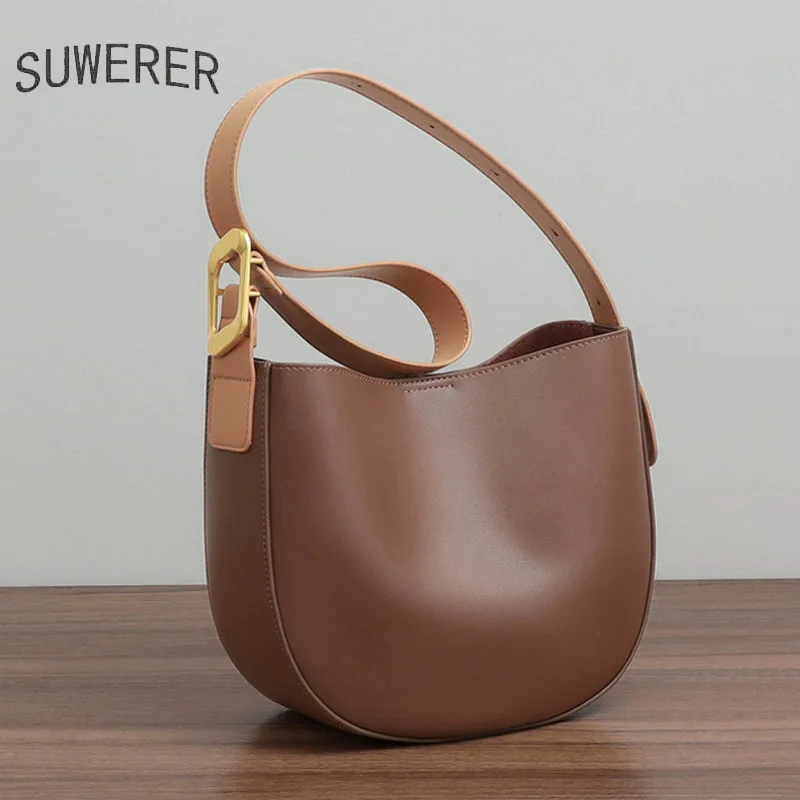 

High-quality women's handbags New Saddle bag women leather shouder bag Fashion luxury Designer cowhide leather handbags