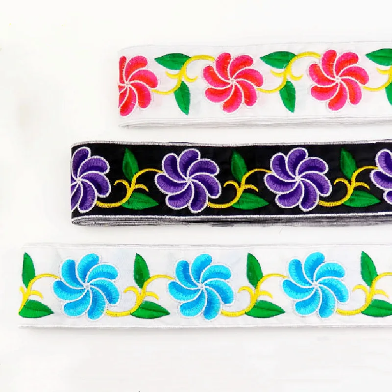 

5 ярдов необычная вышивка кружева с утюгом для косплея винтажная Цветочная кружевная лента в национальном стиле Фотоэлементы 5,8 см