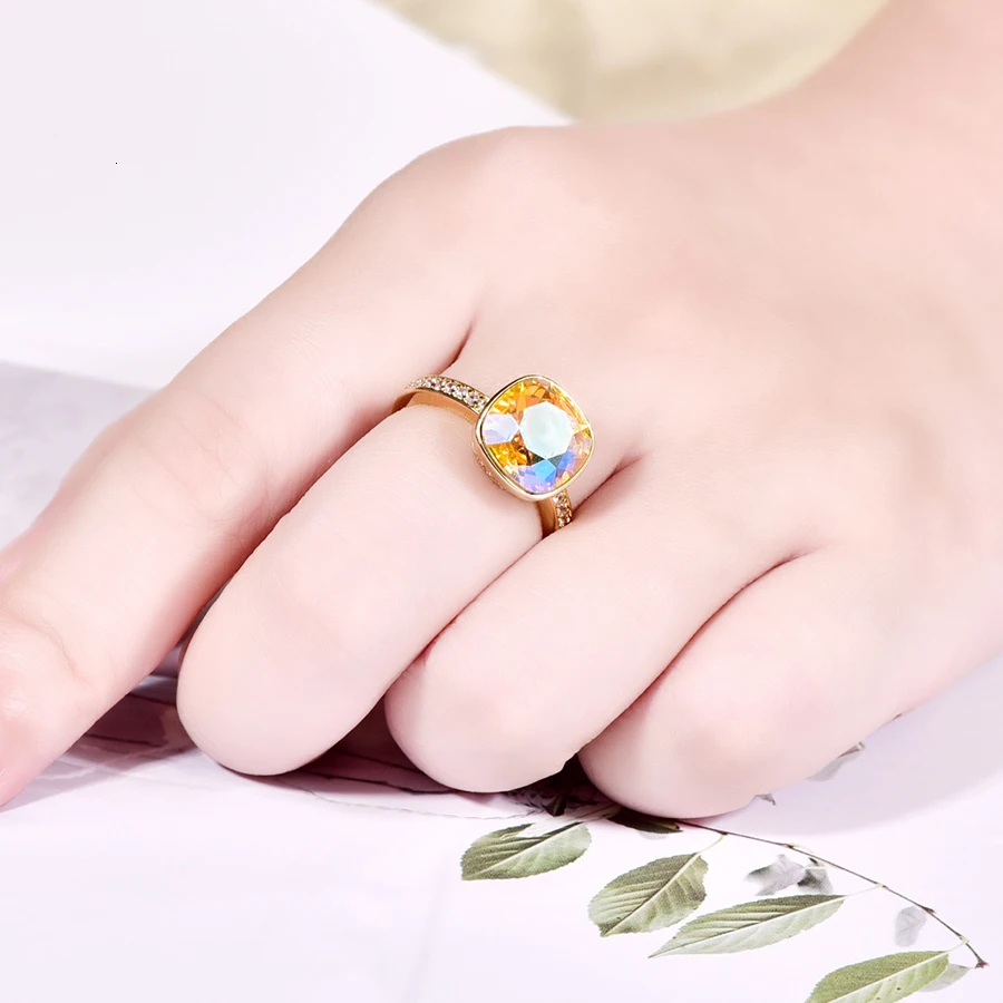 Роскошные женские Кольца С Оригинальными кристаллами SWAROVSKI Новые Модные
