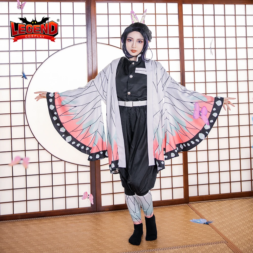 Костюм для косплея Демон Slayer Shinobu Kochou кимоно с бабочкой Kimetsu no Yaiba костюм взрослых