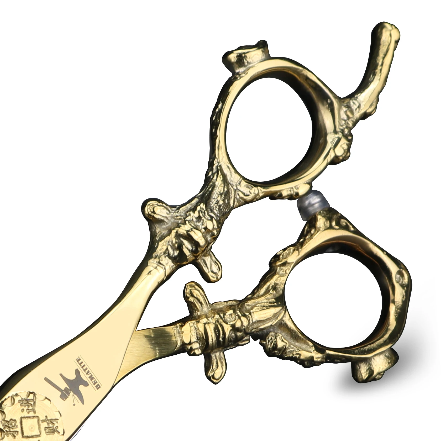 6 дюймов золотые Профессиональные Парикмахерские ножницы японские 440C для резки и