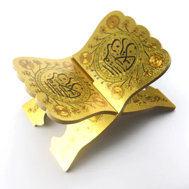 

DIY Wooden Eid Al-Fitr Islamic Book Shelf Bible Frame Kuran Quran Koran Holy Book Stand Holder Shelf Rehal Islam Home Decoration