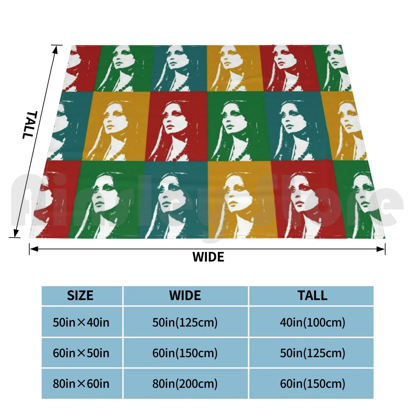 Модное одеяло Fayrouz в стиле поп-арт на заказ Fairouz певец Fayruz Арабский Ливанский