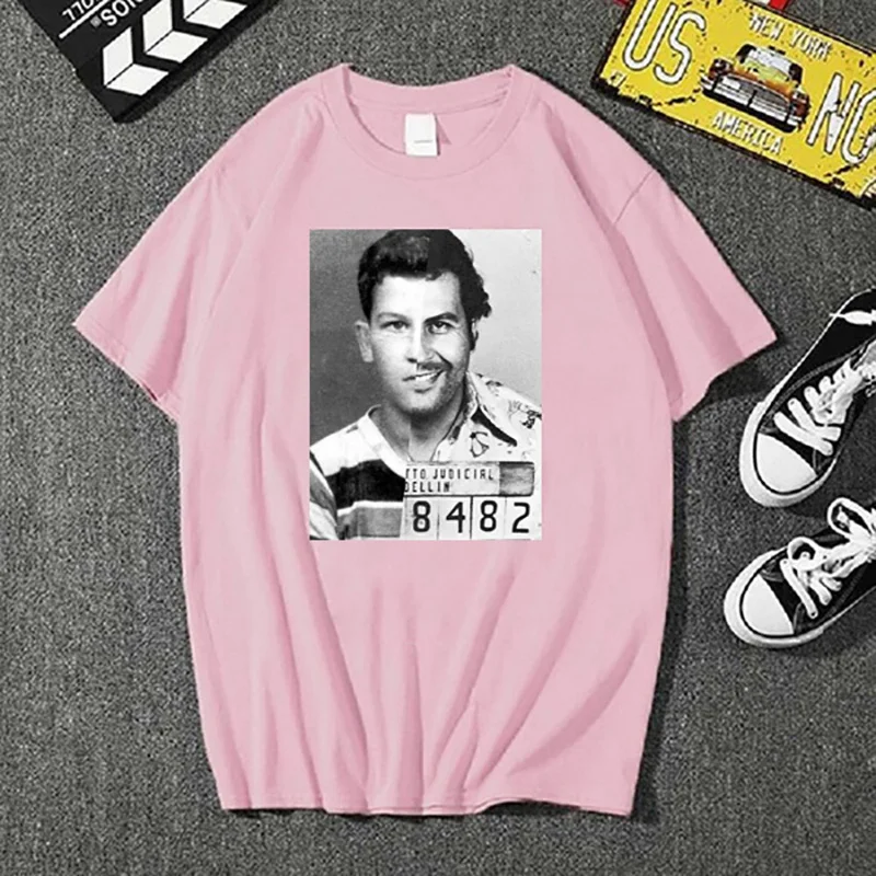 

2021 Summer Narcos Print T Shirt Short Sleeve Tee Casual Shirt