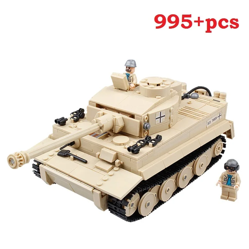 YUKALA 1061 шт. военный вертолет серии ww2 фигурки оружие солдат строительные блоки