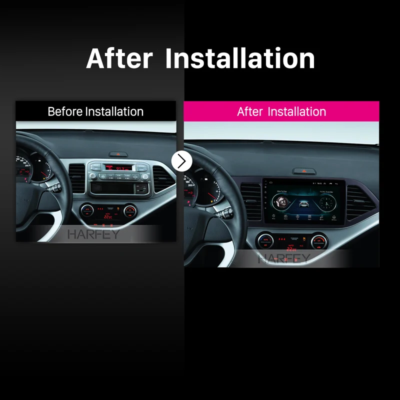Автомобильный мультимедийный плеер Harfey 9 &quot Android 8 1 GPS для KIA PICANTO 2011 2012 2013 2014 HD 1024*600