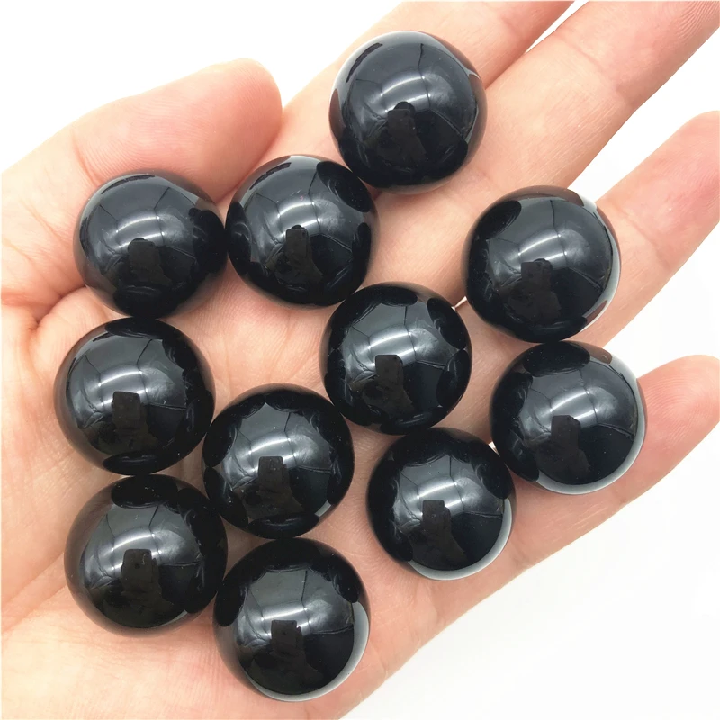 24 25 мм натуральный черный обсидиан Сфера маленький хрустальный шар лечебный