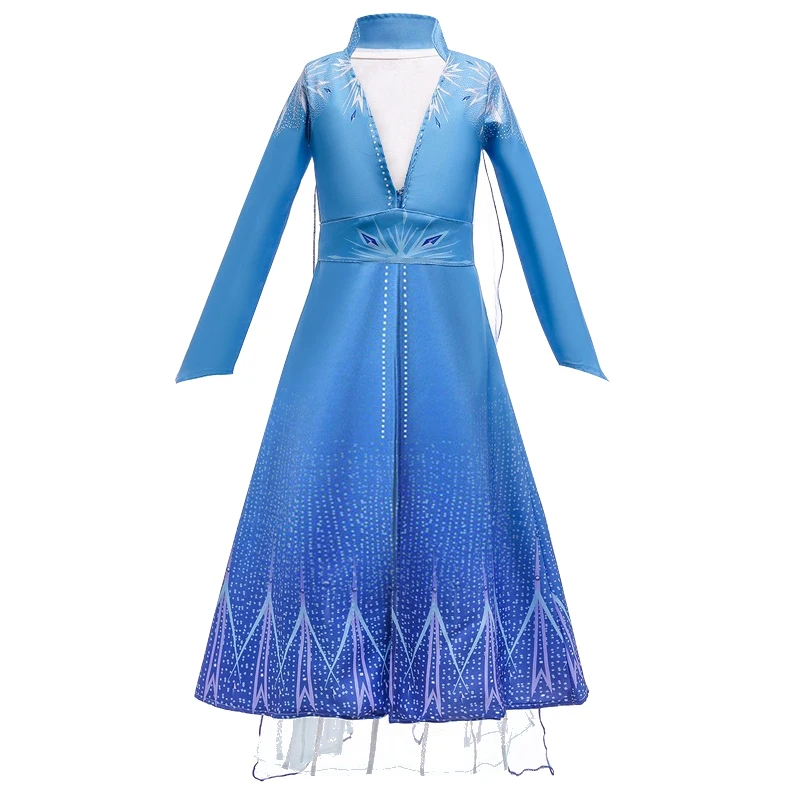 Новое платье для девочек принцессы Анны и Эльзы из 2 предметов карнавальный