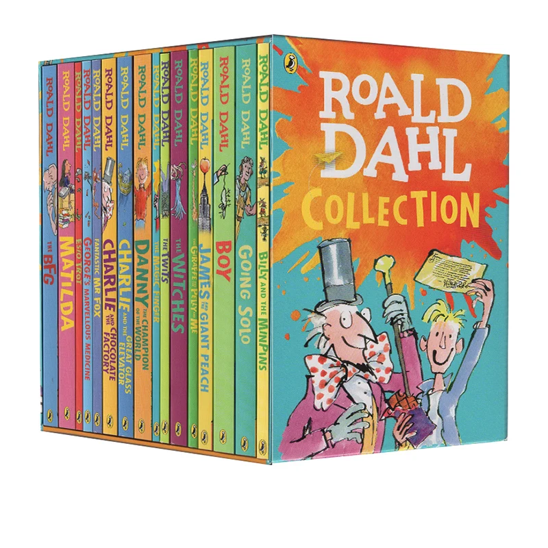 16 книг/набор коллекция Roald Dahl Детская литература английская картина новая