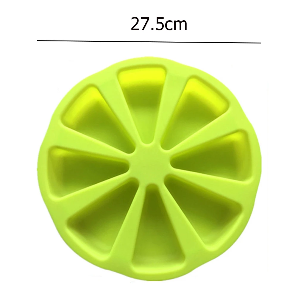 

8 Grids Silicone Fondant Cake Molds Orange Shape Durable Home Kitchen Pizza Plate Bakeware Non-stick Bread Biscuit DIY Molds