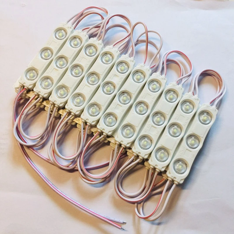 

1000pcs 2835 LED Module for Advertising sign DC12V 1.5W Waterproof IP65 Wide Beam angle with Lens Shop Banner Cool white