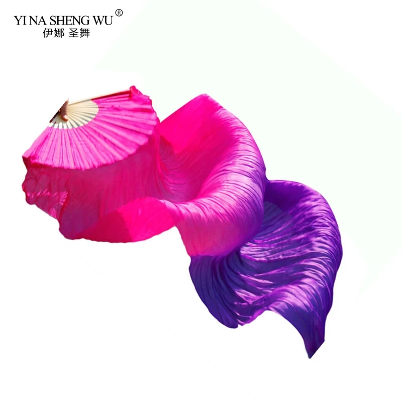 

1 шт., настоящий/имитация шелка, вентилятор для танца живота, ручная работа, длинные вентиляторы для выступлений, аксессуары для танца живота...