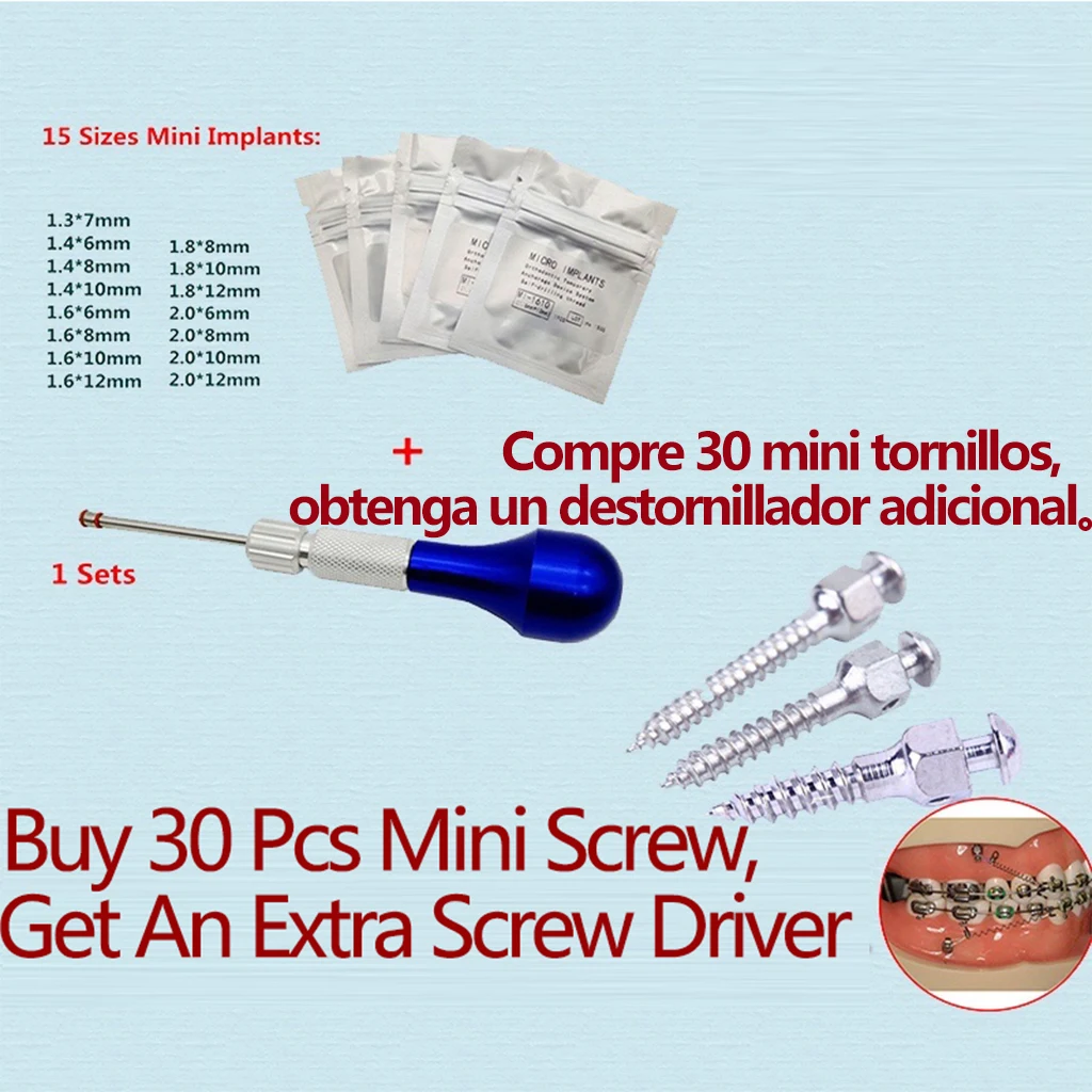 Мини импланты с шероховатой поверхностью микро винт Титан сплав Ортодонтическая