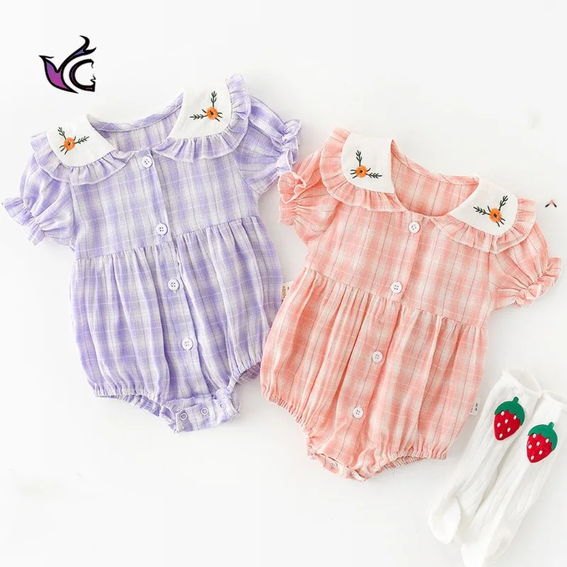 

Yg детская оптовая продажа 2021 летнее платье для новорожденной поло с воротником и короткими рукавами, брюки с рисунком из треугольников, кос...