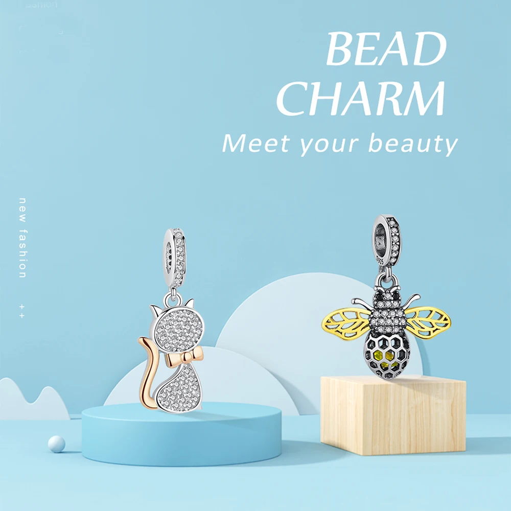 Шарм-подвеска из серебра 925 пробы божья коровка пчела корона сердце | Украшения и