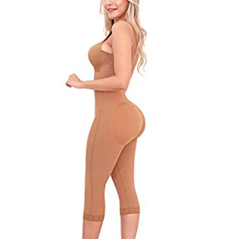 Shapewear For Women Tummy Control Full Body Shaper Butt Lifter Thigh Slimmer Bodysuit Side Zipper Breast Support Long