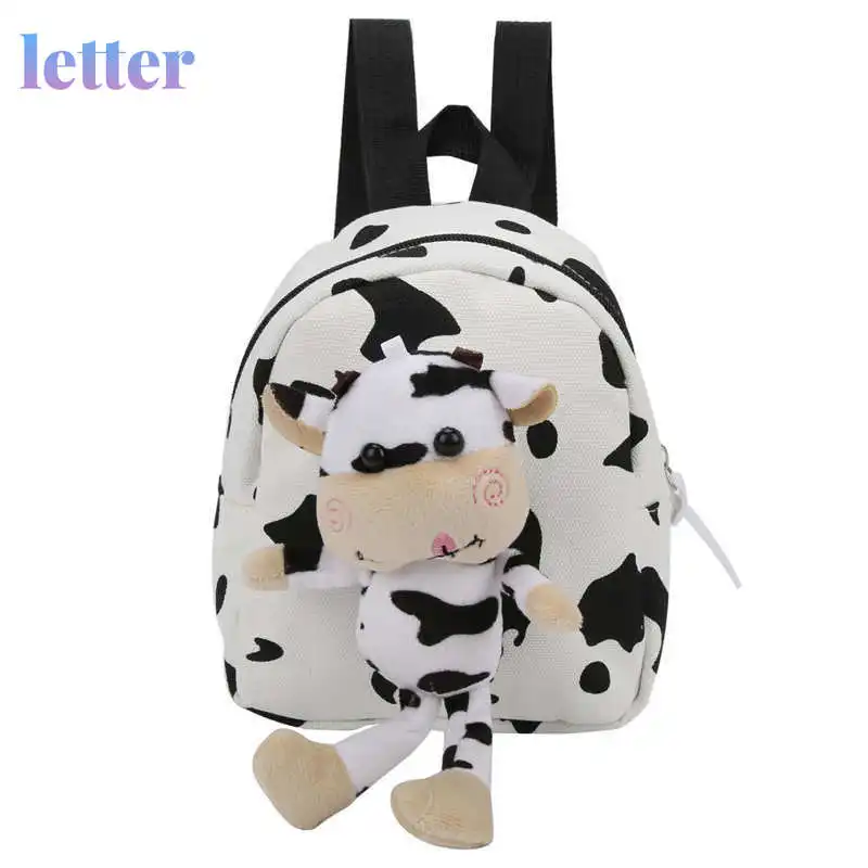 

Детские сумки с мультипликационными животными из коровьей кожи, плюшевый Детский рюкзак с 3D мультяшным принтом для детского сада, школьные ...