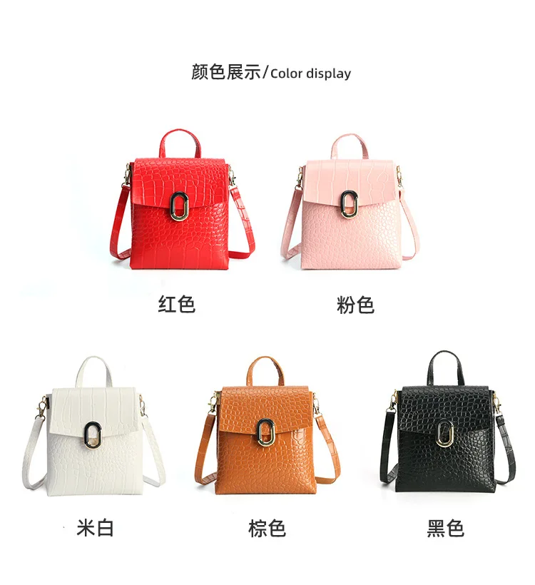 

One shoulder lady's bag women's 2021 new fashion versatile double shoulder bag small backpack foreign style simple handbag