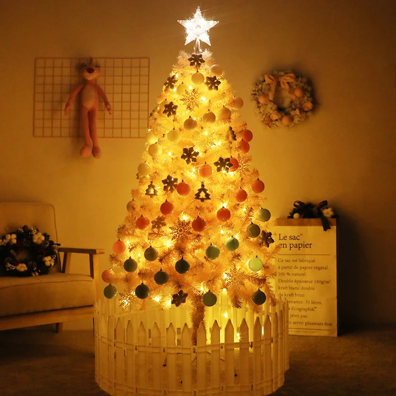

60/120cm DIY Christmas Tree With LED Light New Year Gifts Kids Toys Artificial Tree Wall Hanging Ornaments Christmas Home Decor
