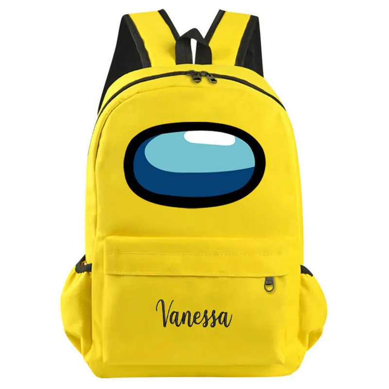 

Personalized Embroidered Impostor Among Us Candy Color Backpack Bookbag Students School Custom Made Bags For Teenage Girls Boys