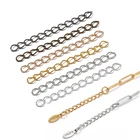 100 шт., 50 мм, 70 мм, ожерелье, удлинительная цепочка, браслет, удлиненные цепи, объемная цепочка для изготовления ювелирных изделий, Diy Аксессуары