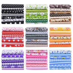 7 шт., 25x25 см, хлопковая ткань с принтом, ткань для шитья, стеганые ткани для лоскутного шитья, аксессуары ручной работы для рукоделия, кукольная одежда