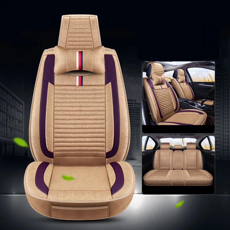 Универсальный чехол на сиденье автомобиля для Mazda 3 6 Skoda Octavia a5 a7 Rapid Fabia Superb Yeti кофе
