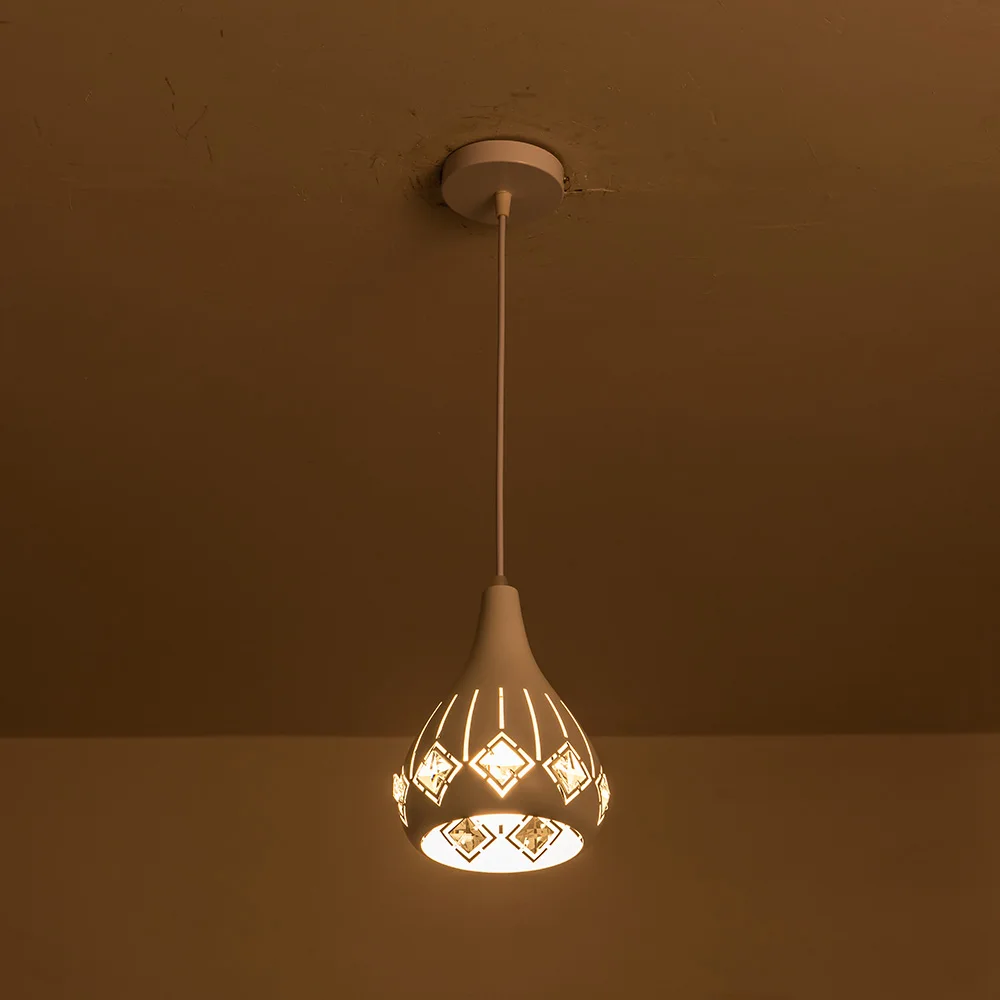 

Modern indoor decorative lighting simple iron round crystal Led stair chandelier dining living room lighting chandelier ceiling