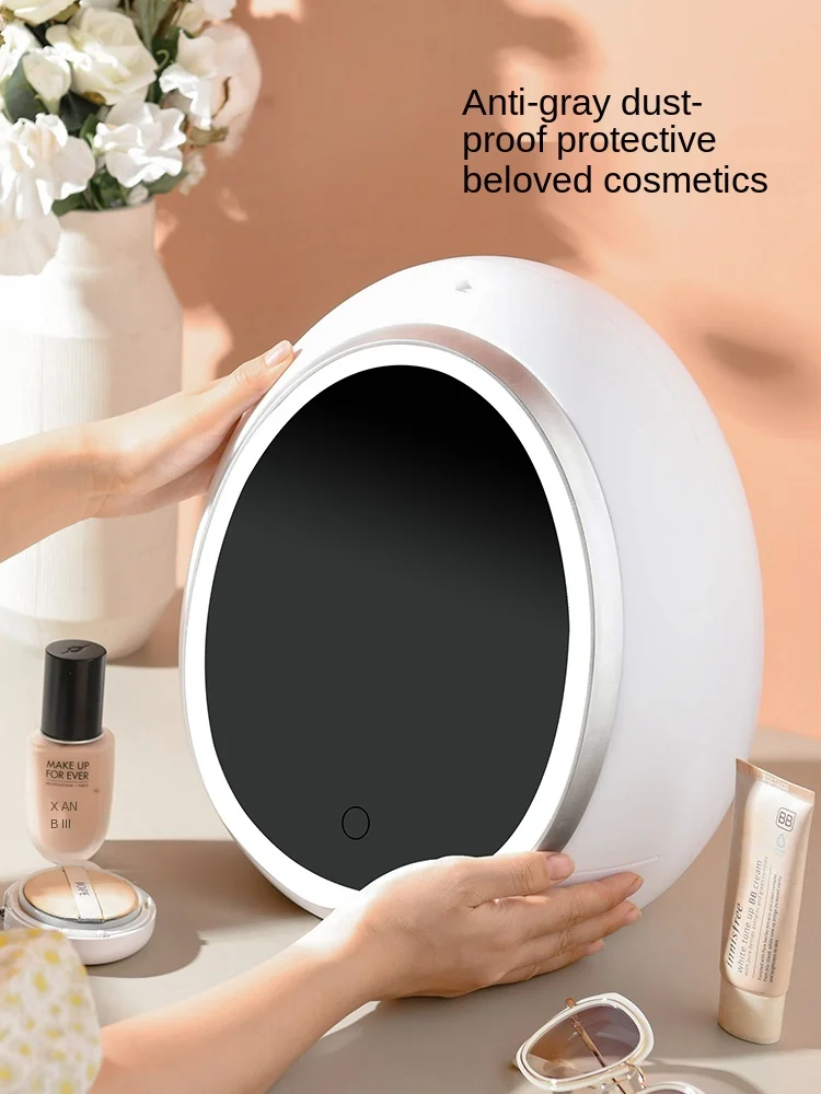 

Cy Cosmetics Storage Box Dustproof Home Finishing Large Capacity Lipstick Makeup Mirror with Mirror