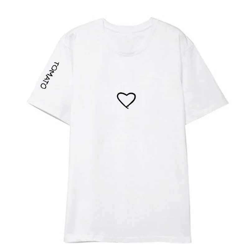 2020 летняя футболка для влюбленных пар белый/черный цвет большие размеры принт с